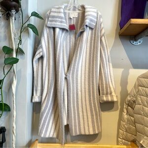 Anthropologie Gray Striped Sweater